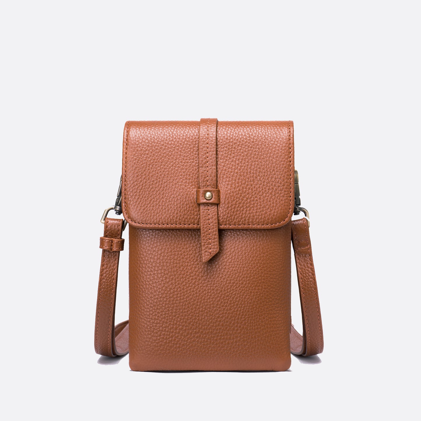 Women's genuine cowhide leather handphone bag Mirren Flap design