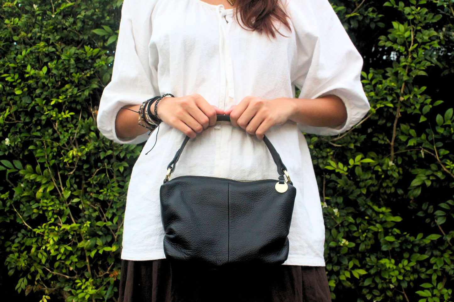 Women's genuine cowhide leather handbag Carly design