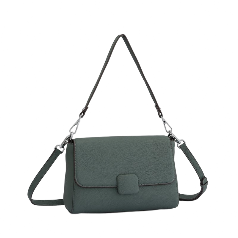 Women's genuine cowhide leather handbag Square V3 design with 2 straps by Tomorrow Closet