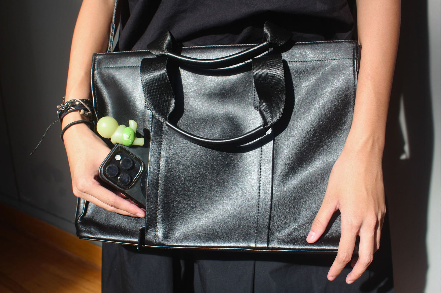 Unisex genuine cowhide leather Potter design briefcase with sling
