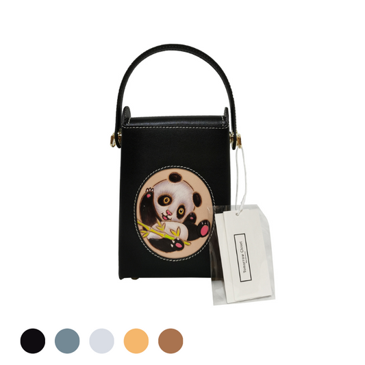 Women's genuine cowhide leather engraved handbag Schon design