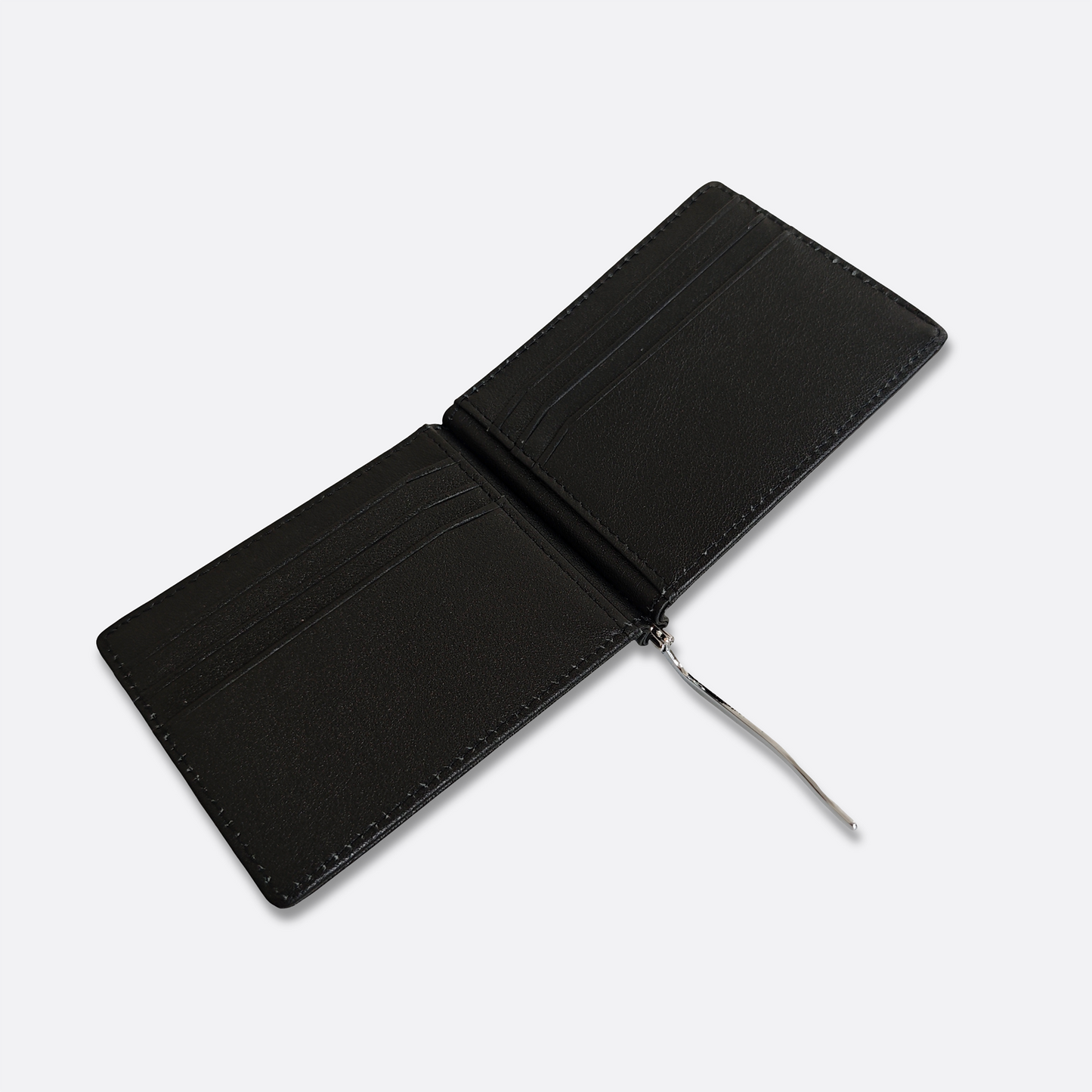 Unisex genuine cowhide leather money clip