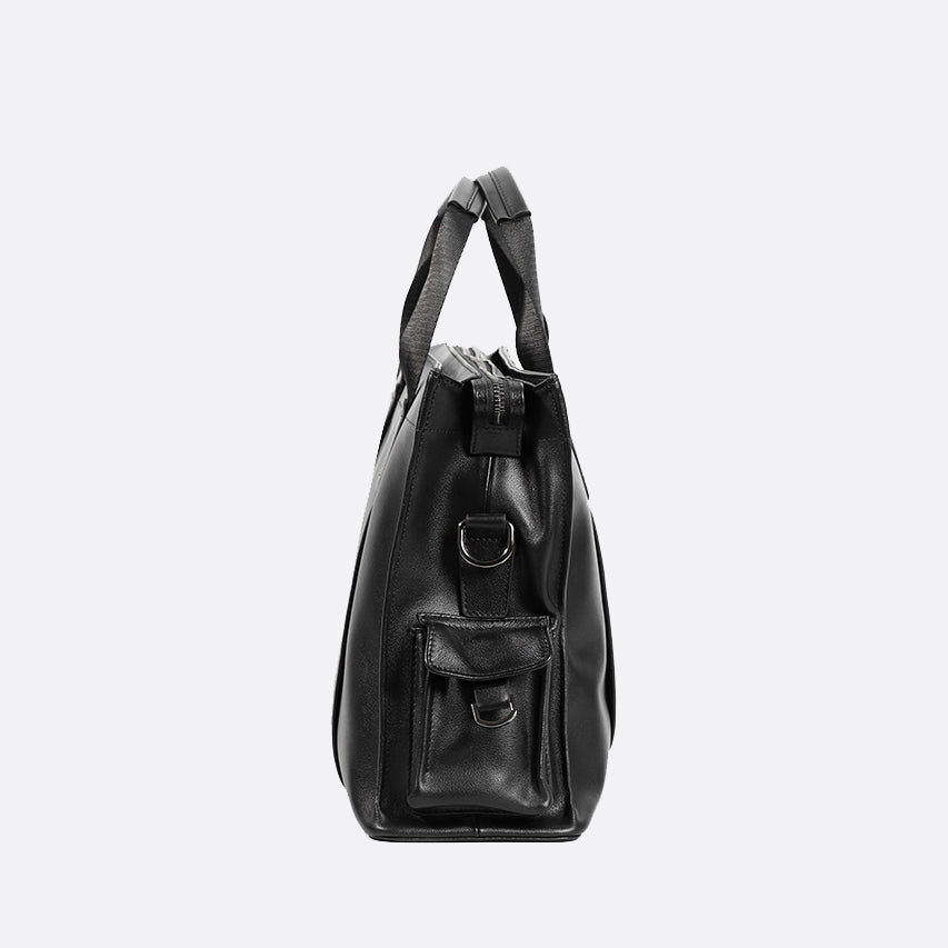 Unisex genuine cowhide leather Potter design briefcase with sling