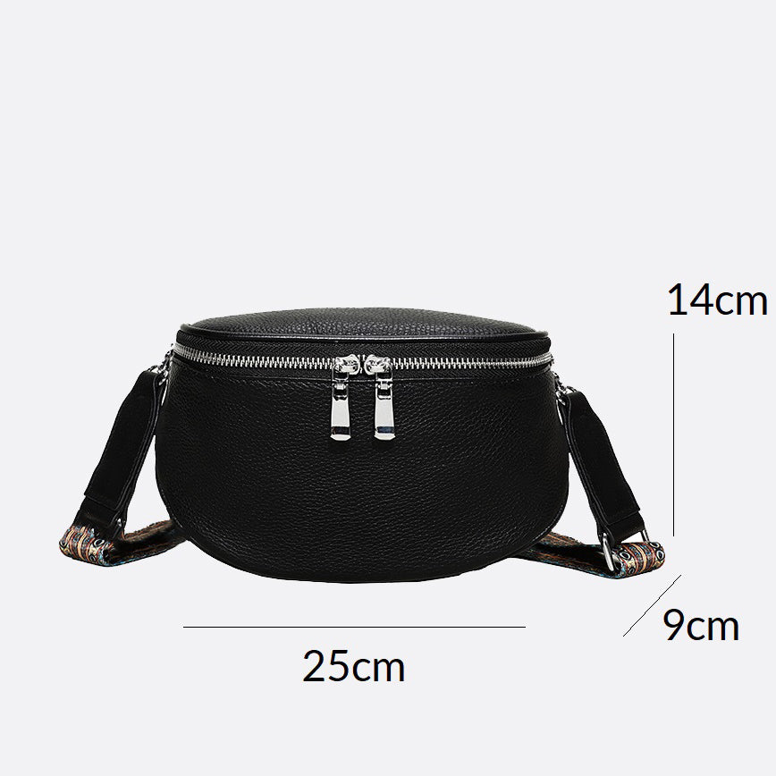 Women's genuine cowhide leather handbag Tilo V3 design camera bag with tribal strap