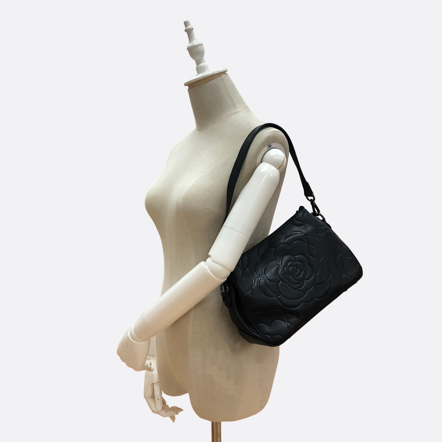 Women's genuine cowhide leather handbag Sternite Floral design
