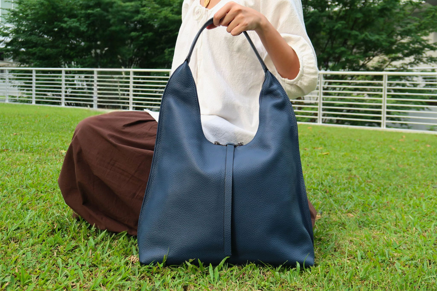 Women's genuine cowhide leather Hobo handbag Dilla design