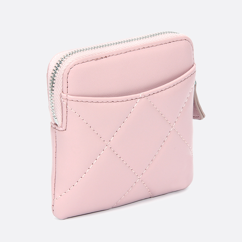 Women's genuine lambskin leather card holder pouch Vyar design