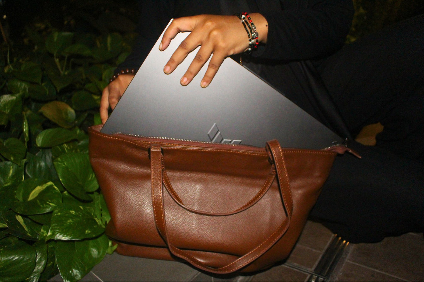 Women's genuine cowhide leather handbag two-way Depaule design