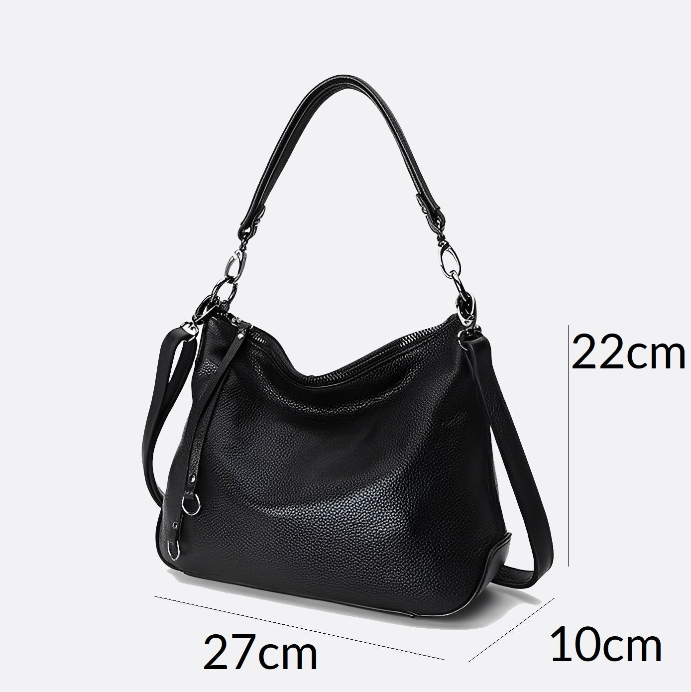 Women's genuine cowhide leather handbag Bora V2 design
