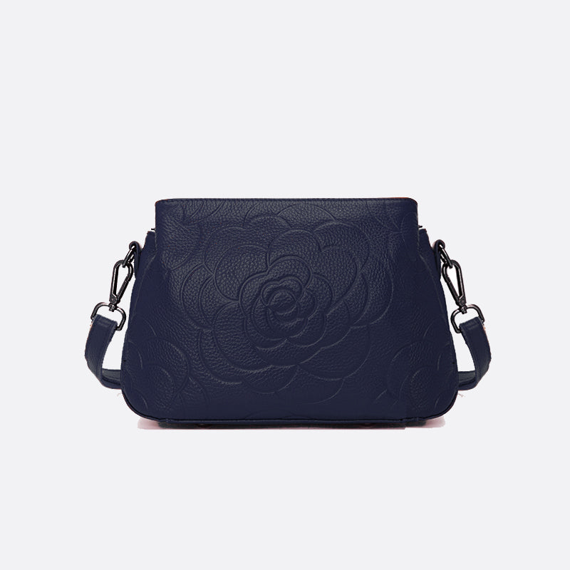 Women's genuine cowhide leather handbag Sternite Floral design