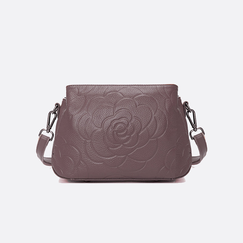 Women's genuine cowhide leather handbag Sternite Floral design