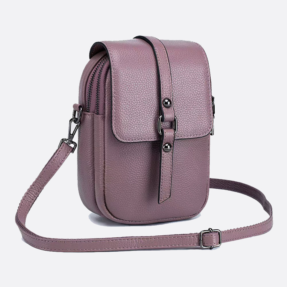 Women's genuine cowhide leather handphone bag Mirren design