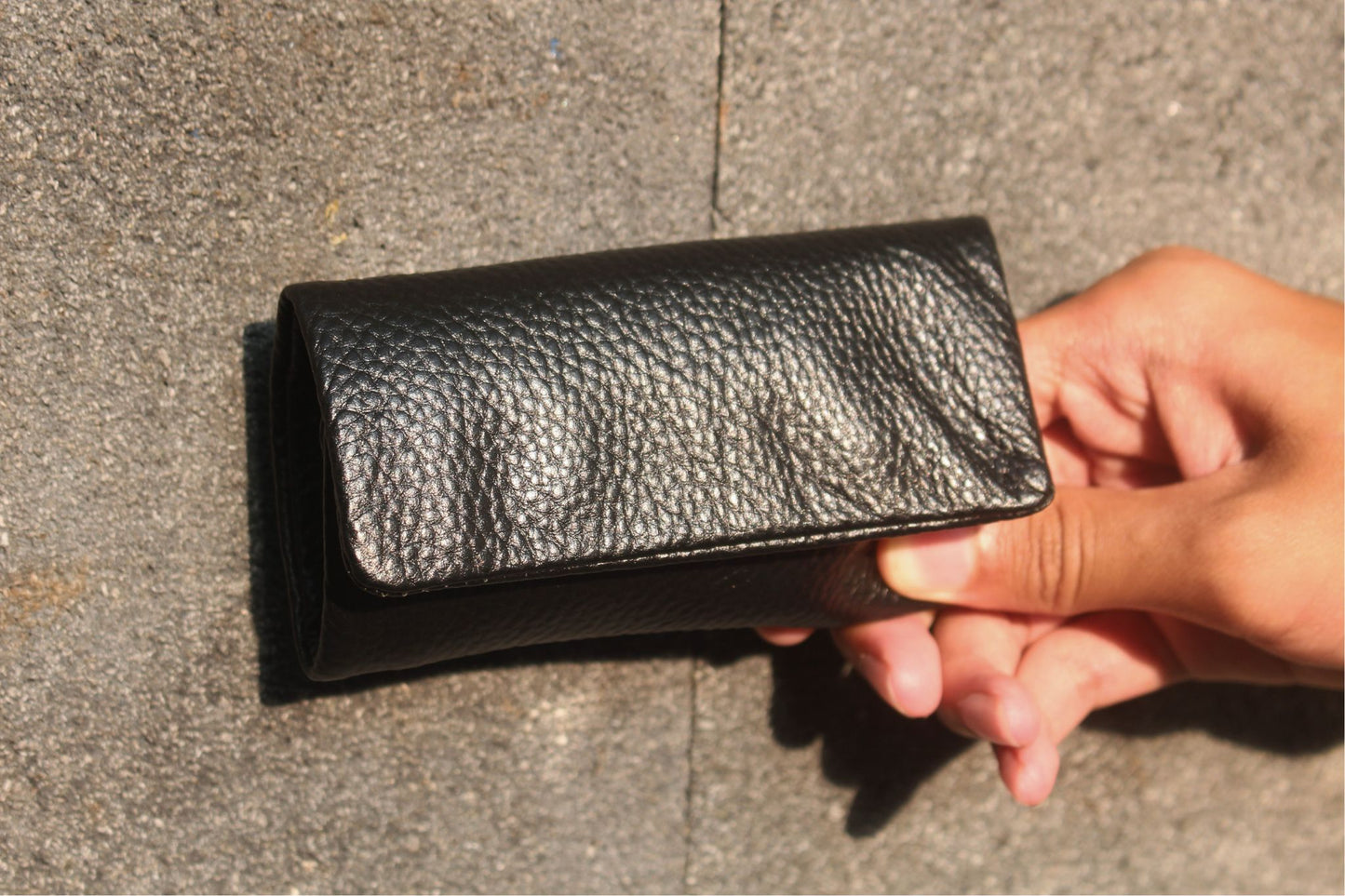 Unisex genuine cowhide leather key holder