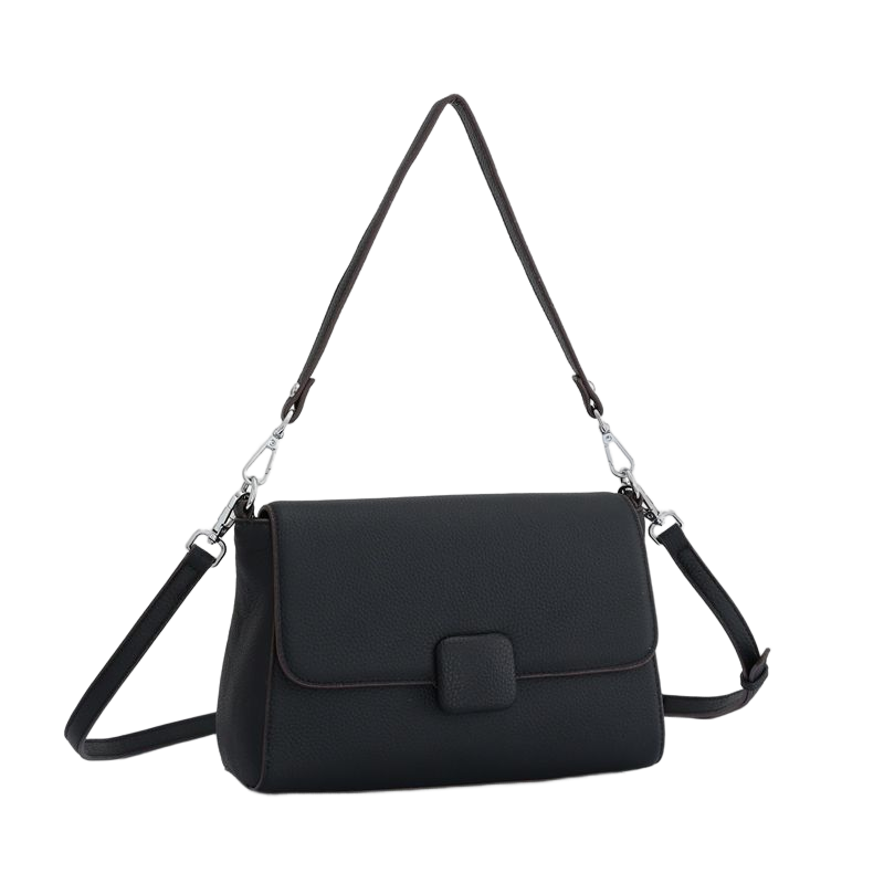 Women's genuine cowhide leather handbag Square V3 design with 2 straps by Tomorrow Closet