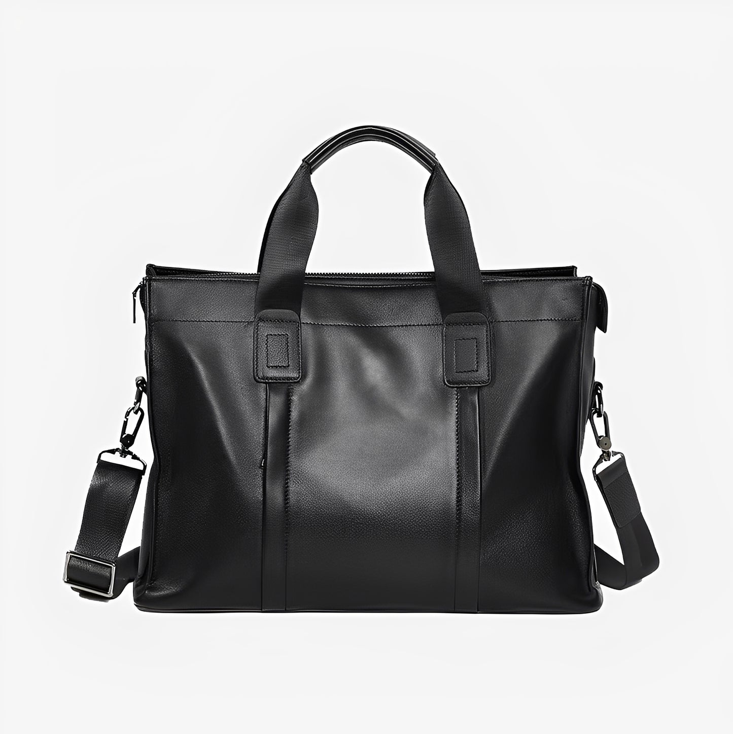 Unisex genuine cowhide leather Potter design briefcase with sling