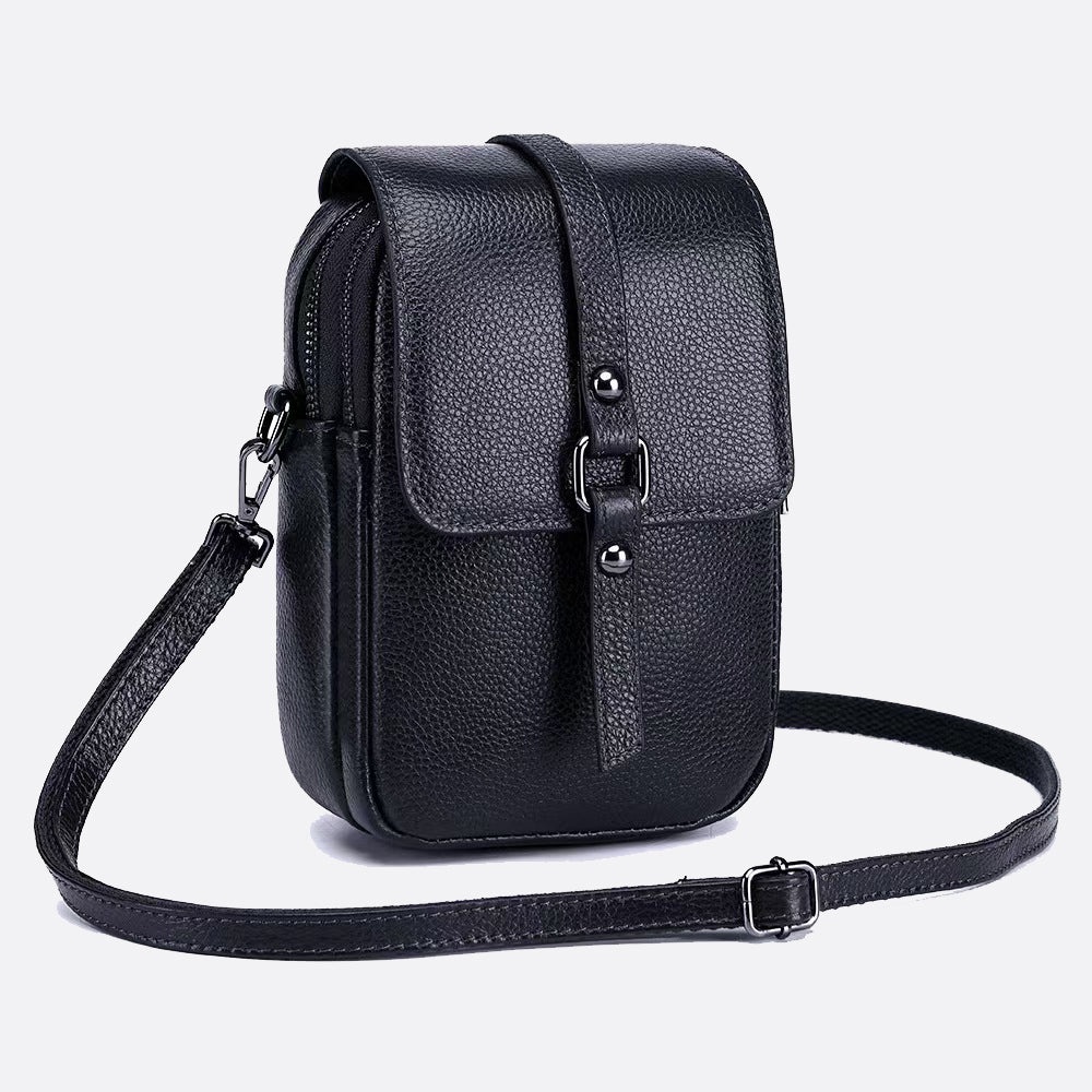 Women's genuine cowhide leather handphone bag Mirren design
