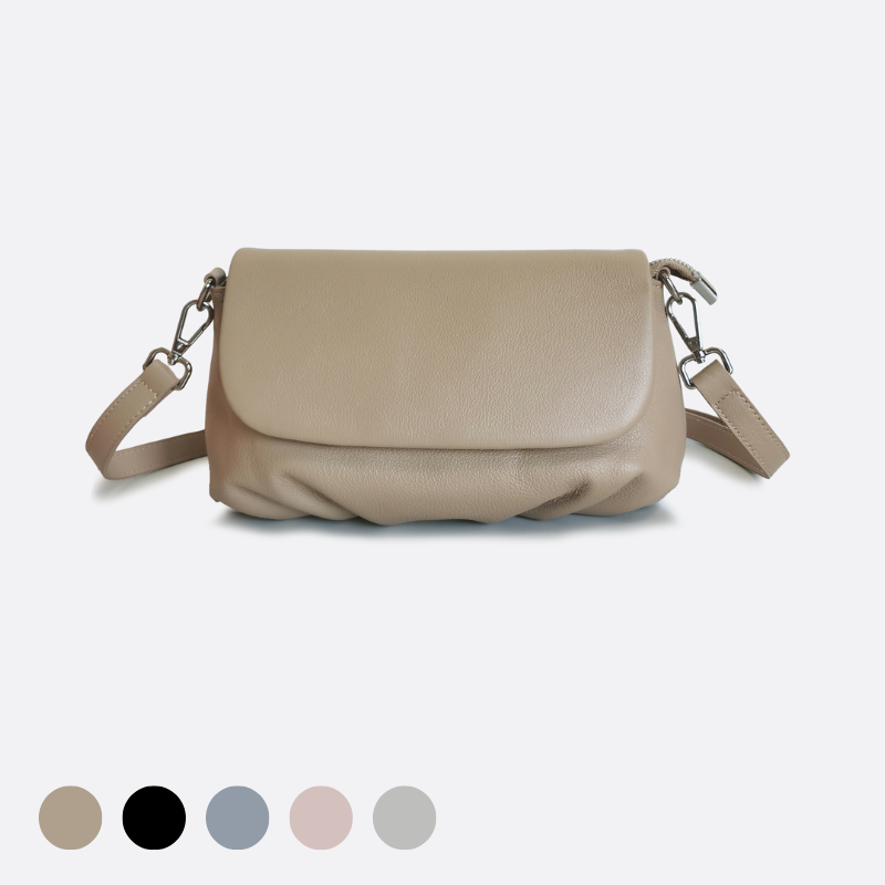 Women's genuine cowhide leather messenger satchel bag handbag Boite V2 design
