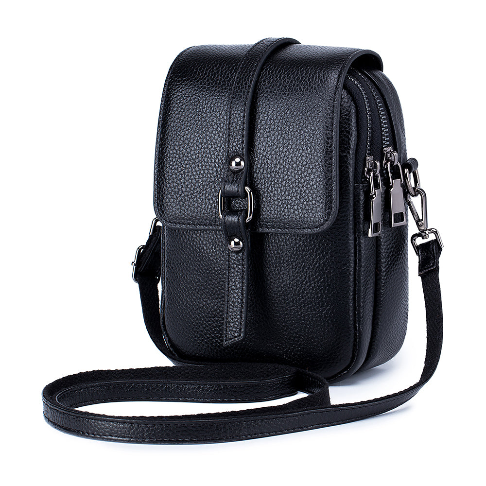 Women's genuine cowhide leather handphone bag Mirren design