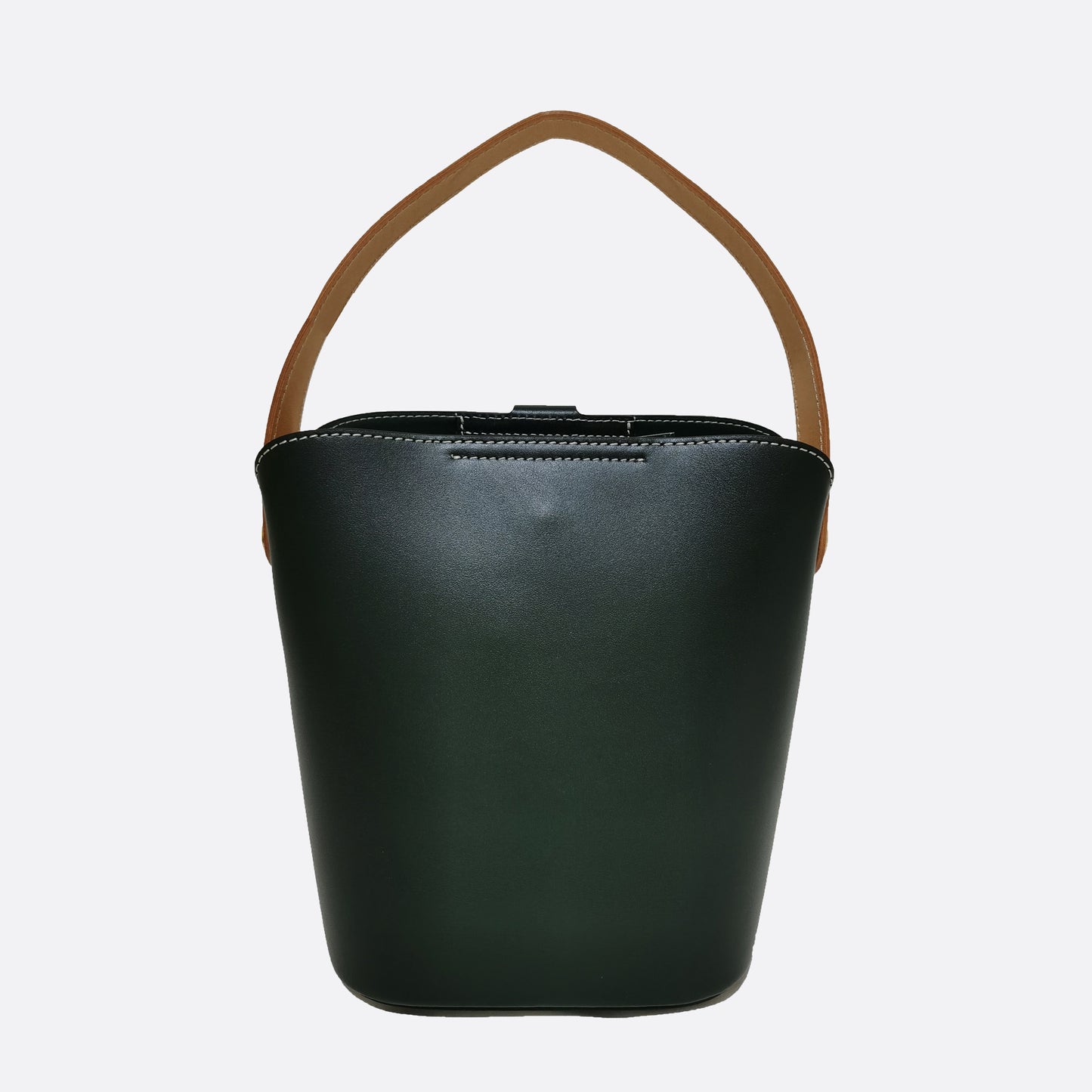 Women's genuine cowhide leather engraved Bucket bag design handbag