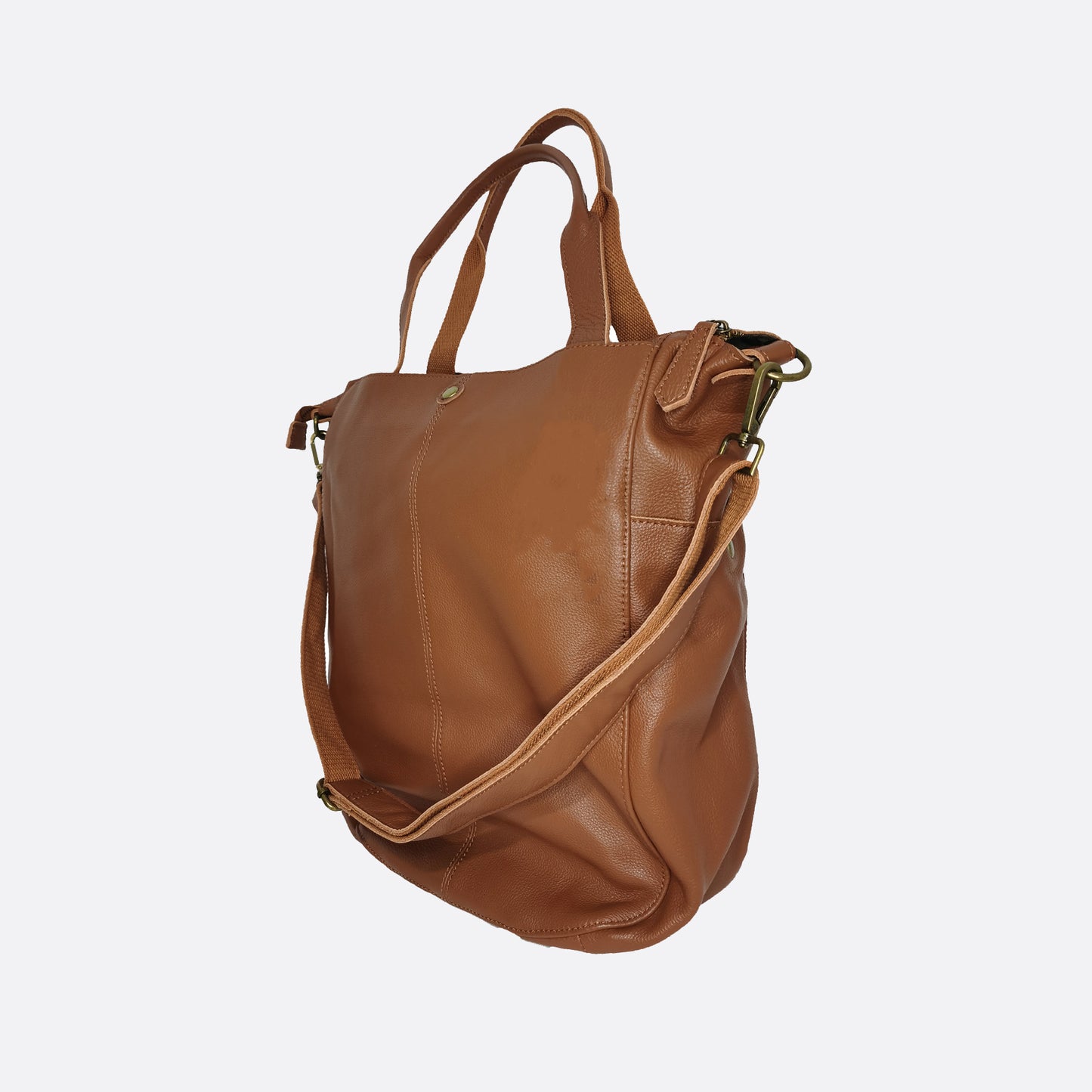 Unisex Men's and Women's genuine cowhide leather handbag Cara V2 design