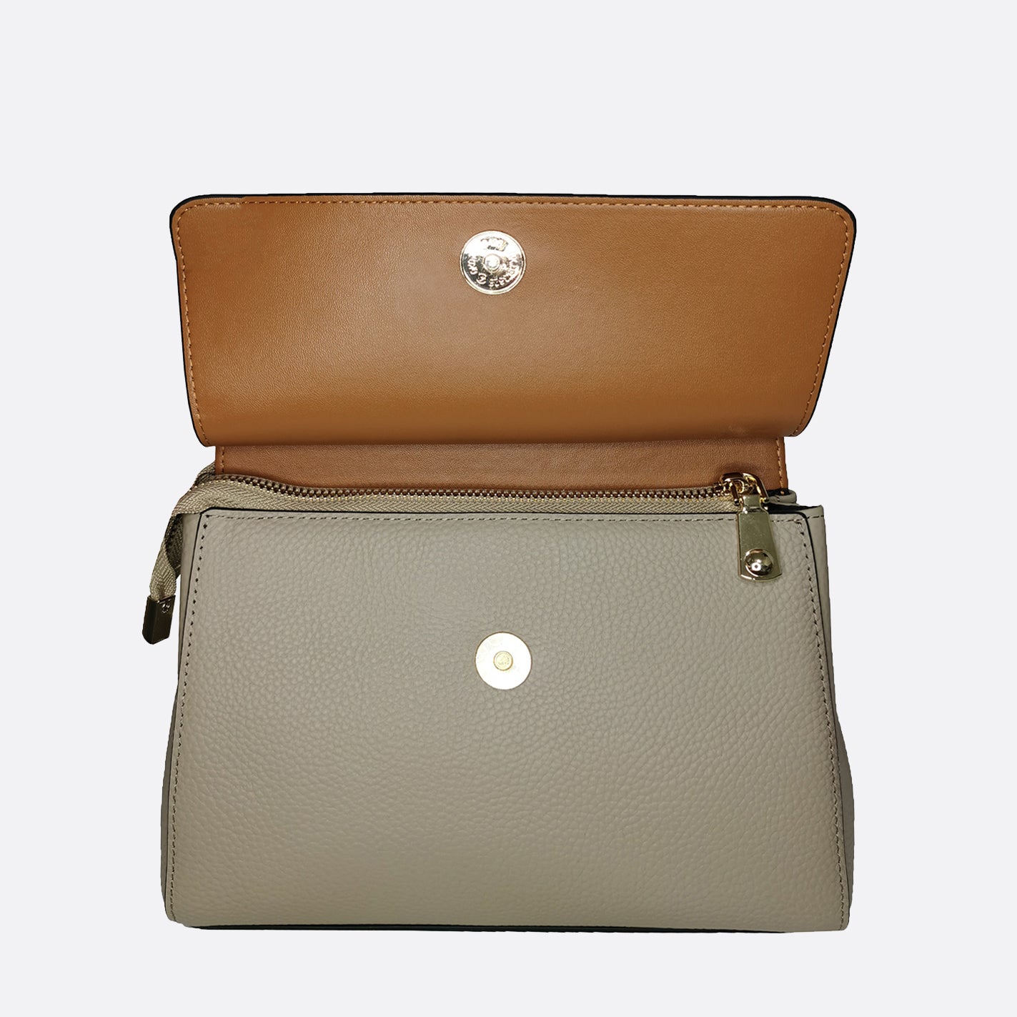 Women's cowhide leather handbag Lari design with 2 straps