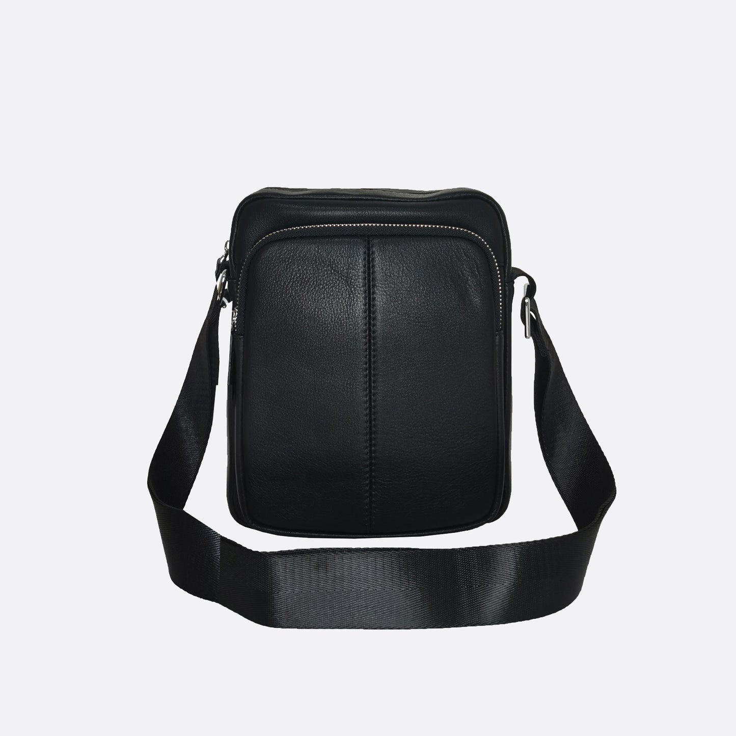 Pouch design unisex genuine cowhide leather sling bag