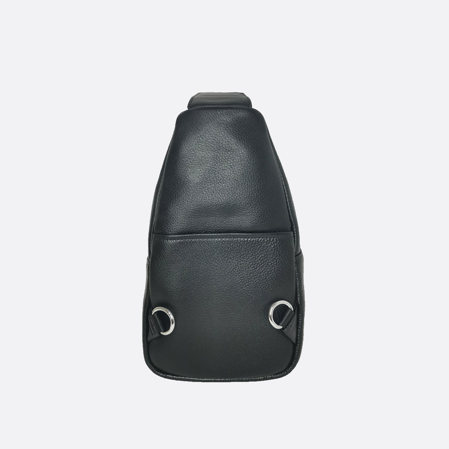 Unisex genuine cowhide leather fanny pack bag seam design