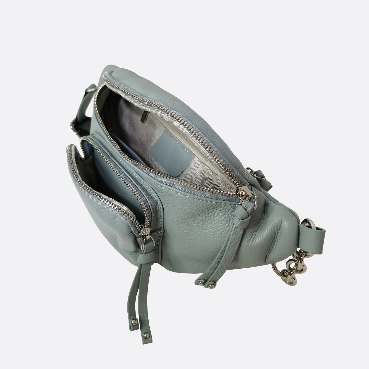 Women's cowhide leather handbag Vesny pouch design waist bag