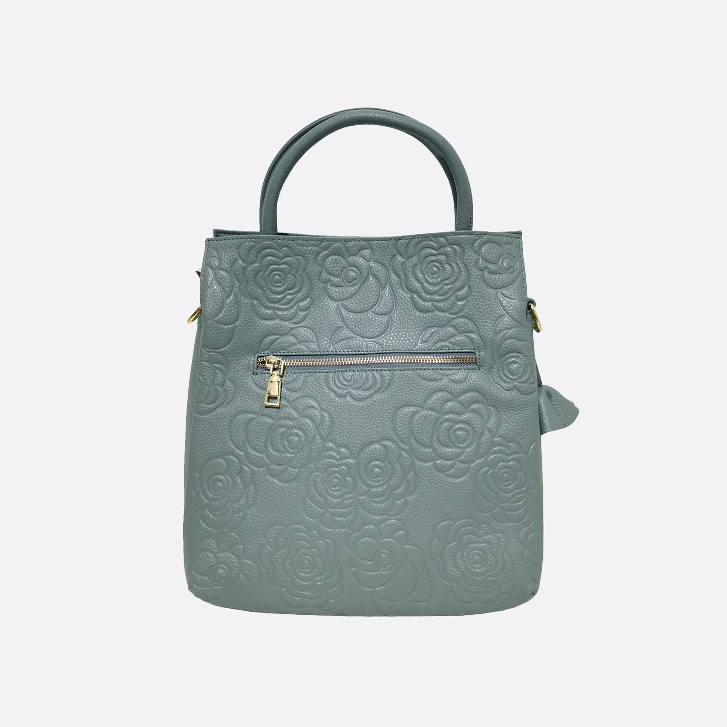 Women's genuine cowhide leather handbag Kriz design in floral print