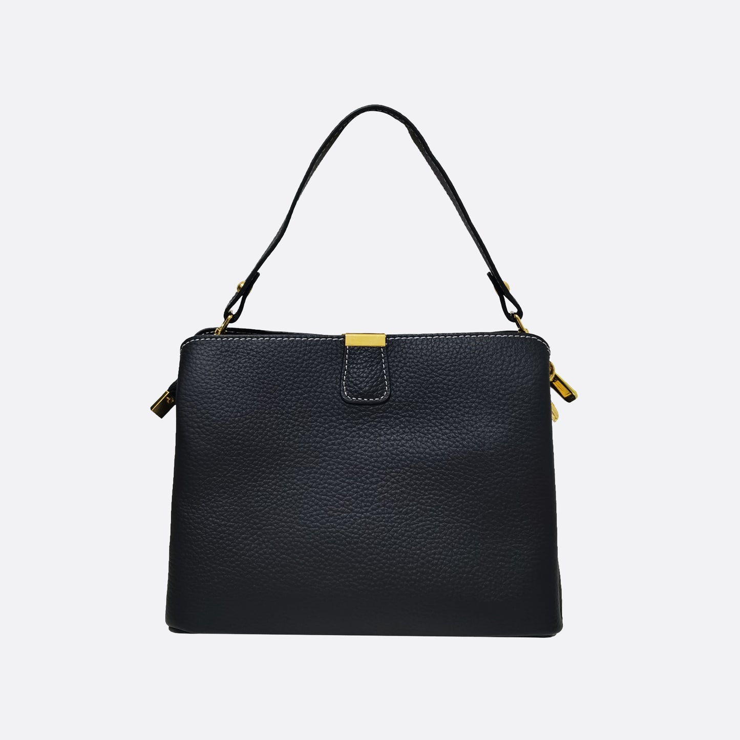 Women's cowhide leather handbag Mori V2 design with 3 straps