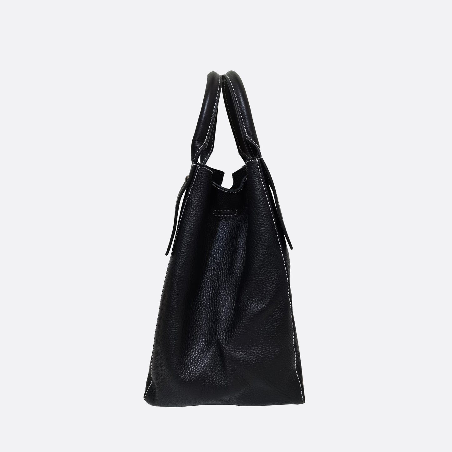 Women's genuine cowhide leather handbag Basket Lock design-dual carry version