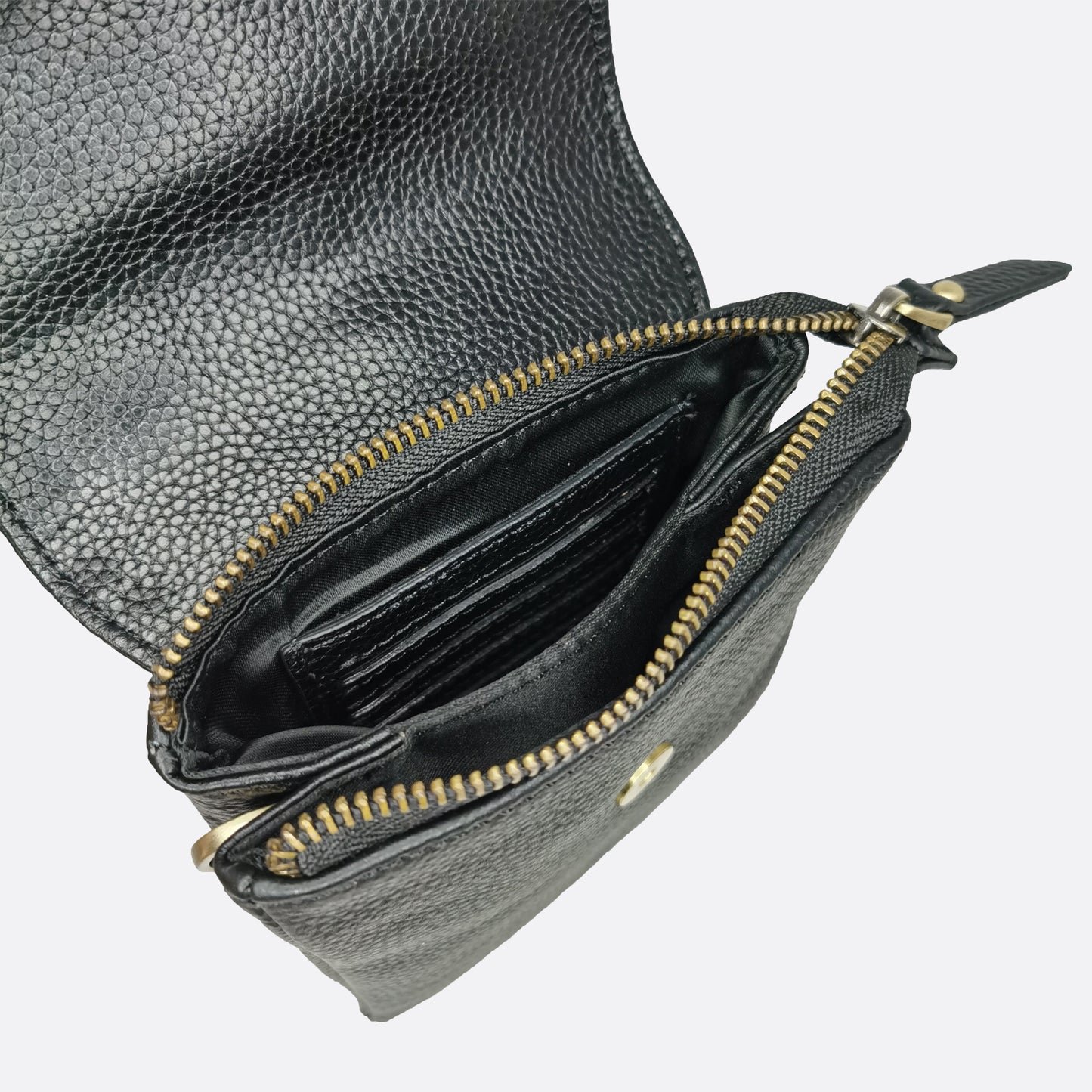 Women's genuine cowhide leather handphone bag Mirren Flap design