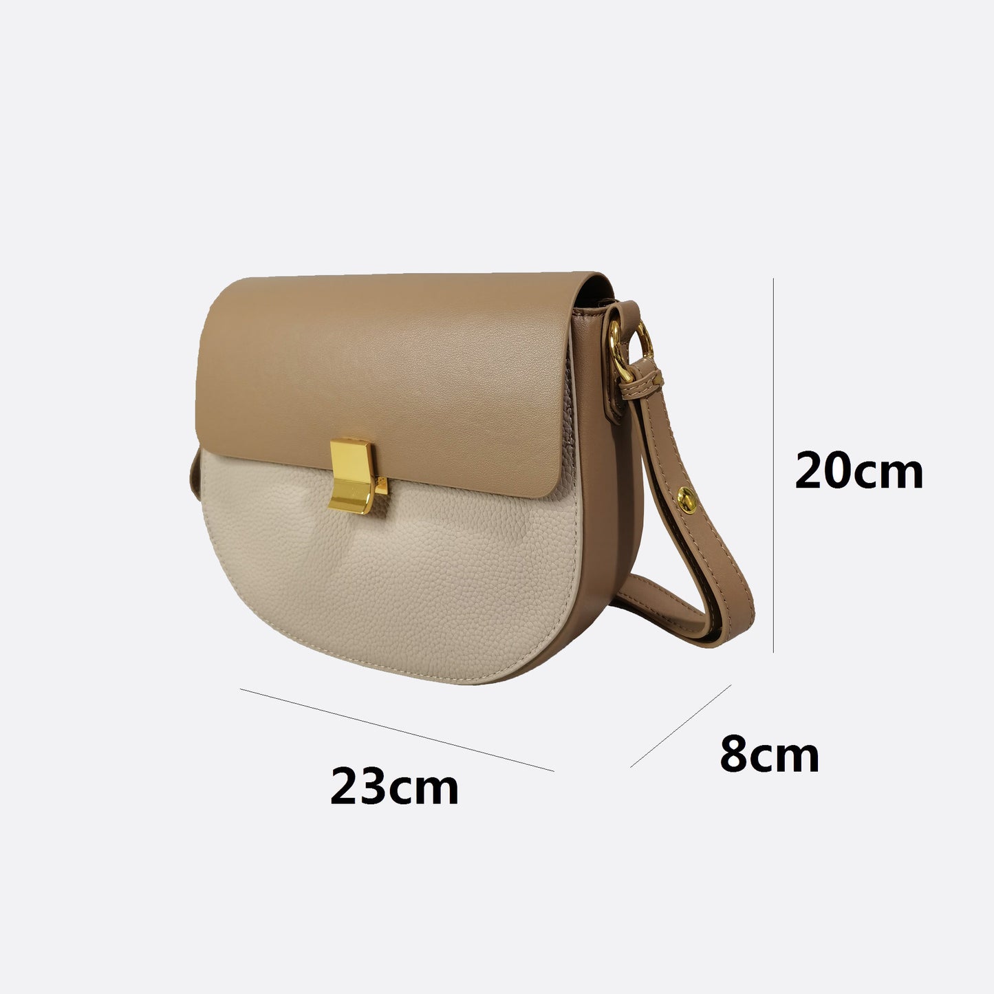 Women's genuine cowhide leather saddle handbag Edgar V3 design