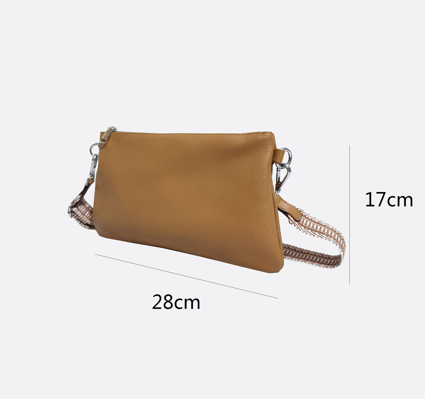 Women's genuine cowhide leather clutch handbag Almo V2 design