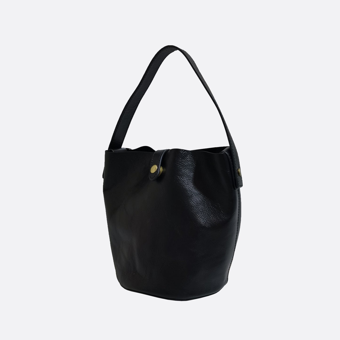 Women's genuine cowhide leather bucket bag V3