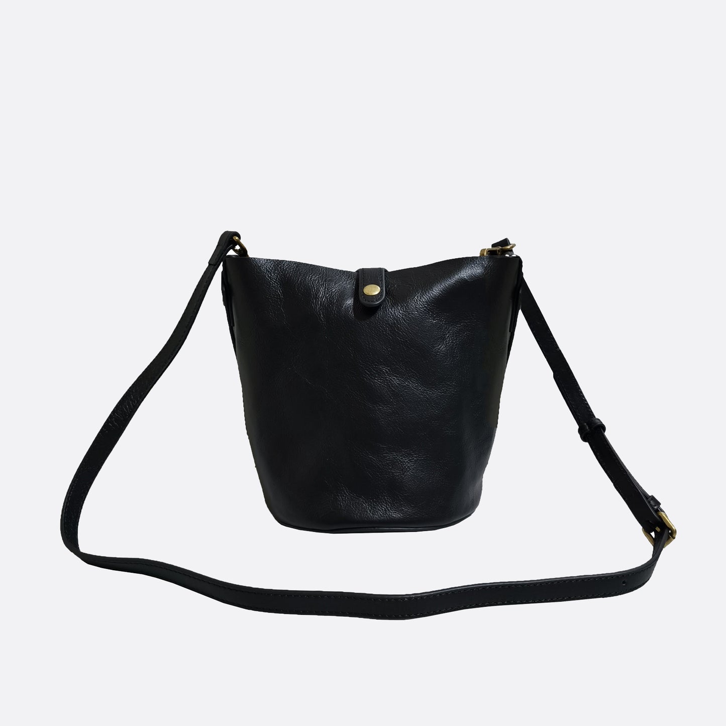 Women's genuine cowhide leather bucket bag V3