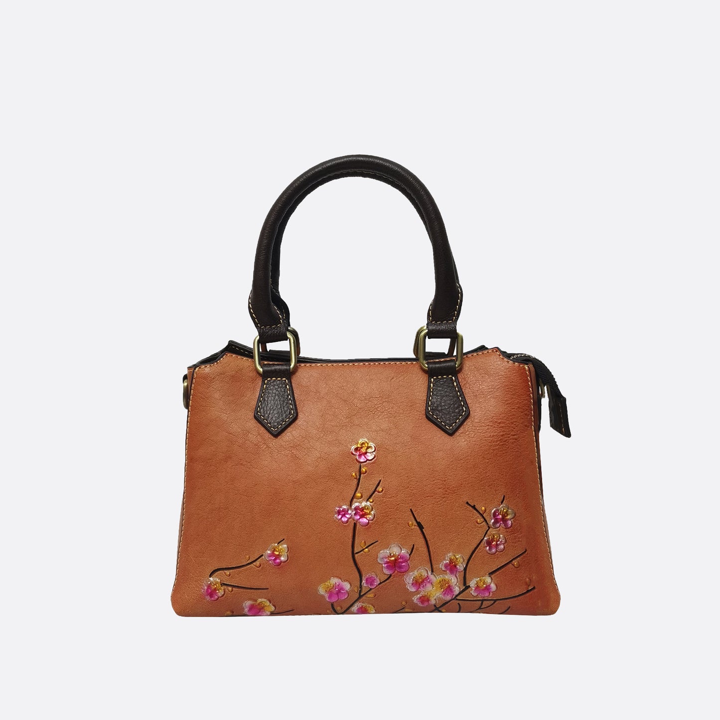 Women's embossed genuine cowhide leather handbag Kunis design