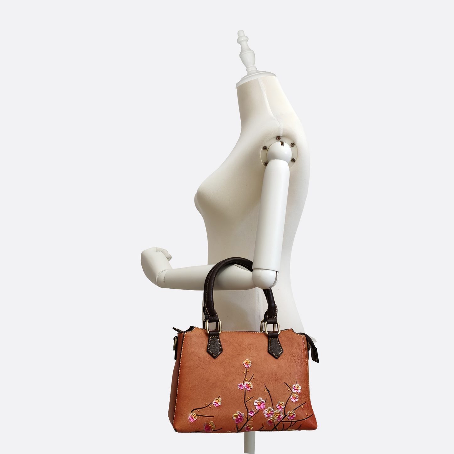 Women's embossed genuine cowhide leather handbag Kunis design