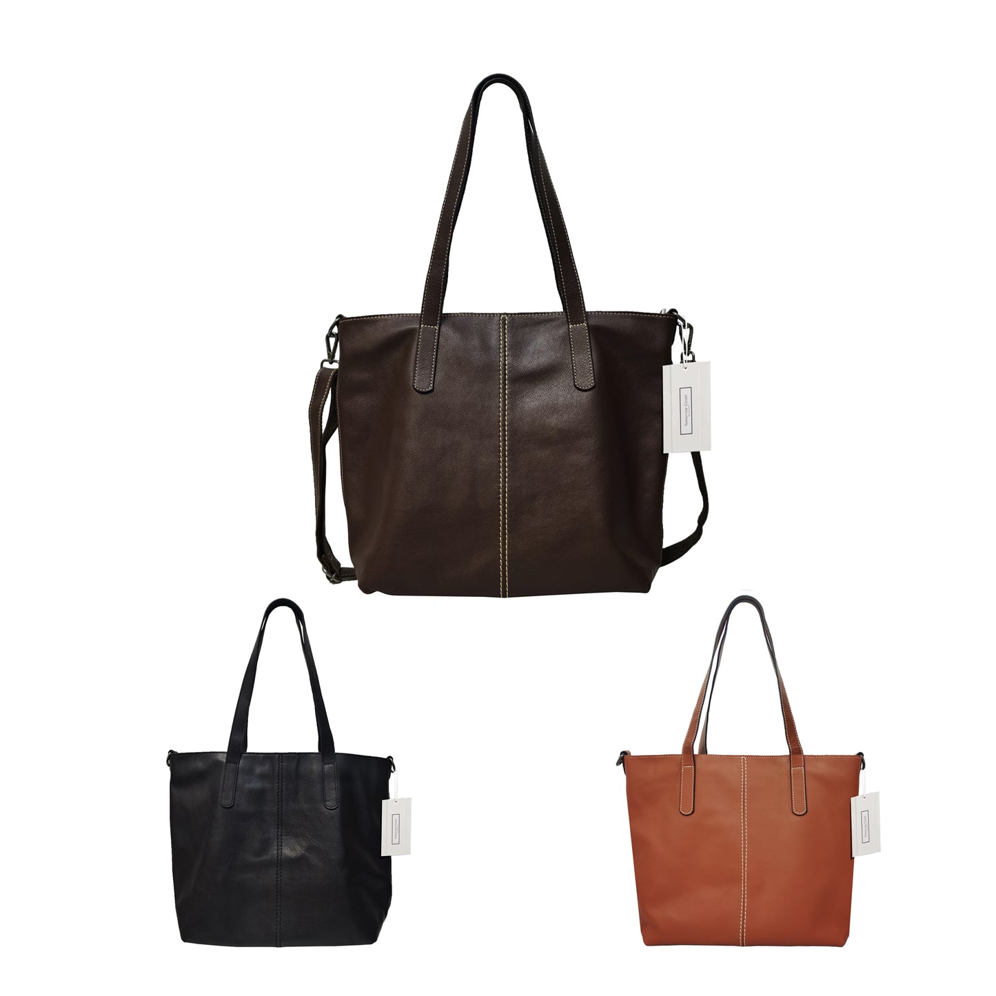Women's genuine cowhide leather handbag Cara design