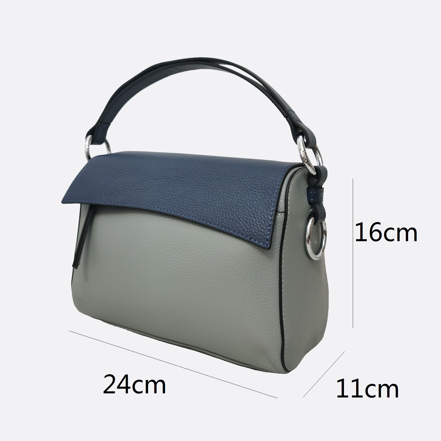 Women's genuine cowhide leather handbag Trika design