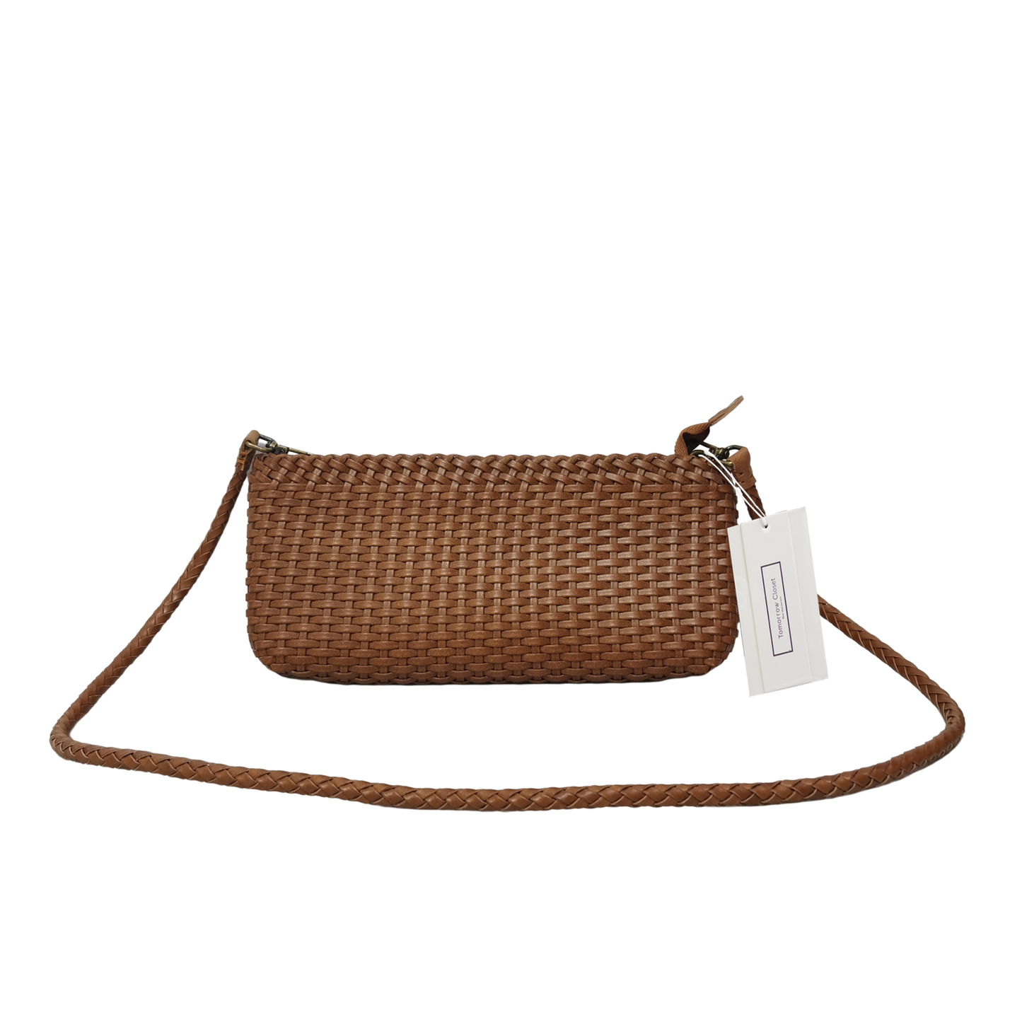 Women's genuine handwoven cowhide leather handbag Vivien design