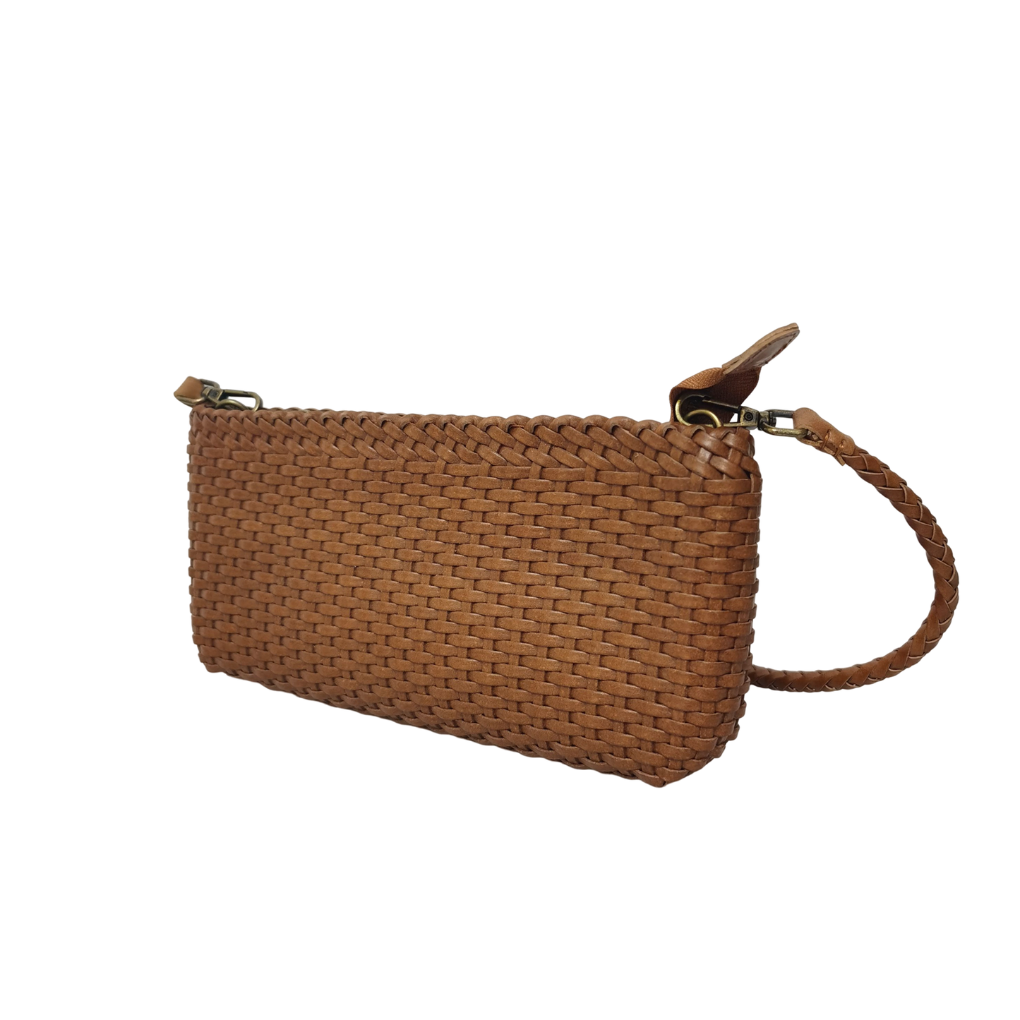 Women's genuine handwoven cowhide leather handbag Vivien design