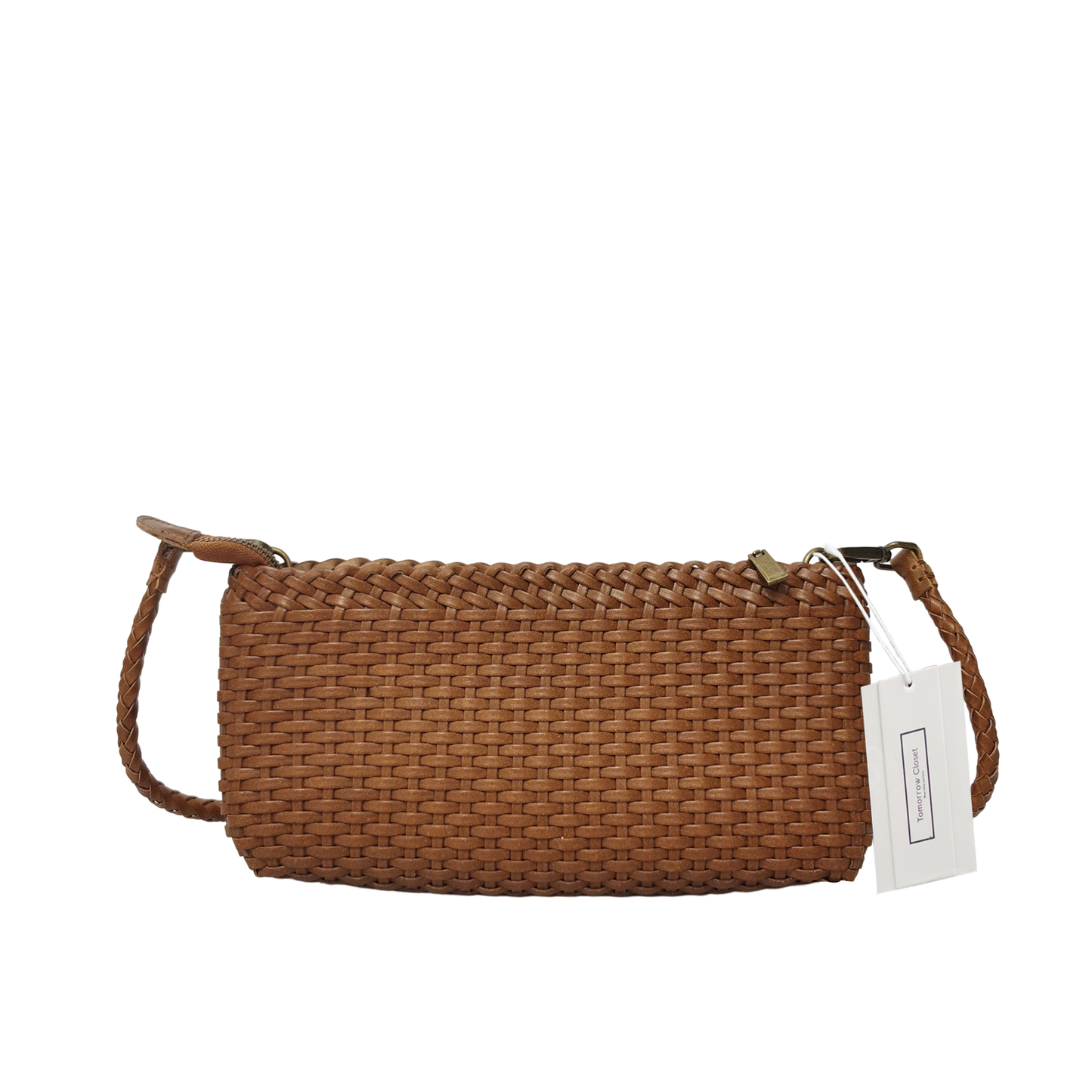 Women's genuine handwoven cowhide leather handbag Vivien design
