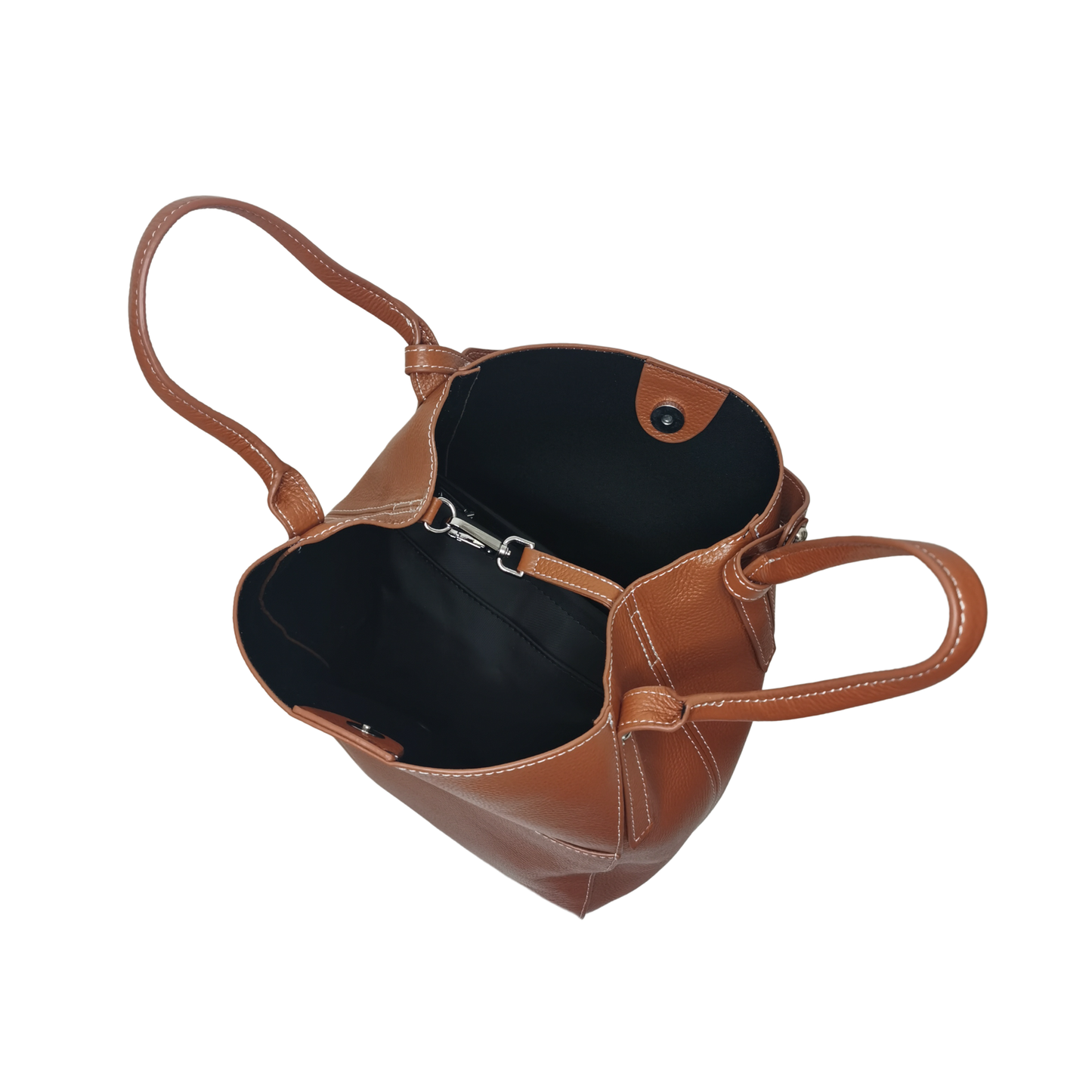 Women's genuine cowhide leather handbag Basket Lock V4 design