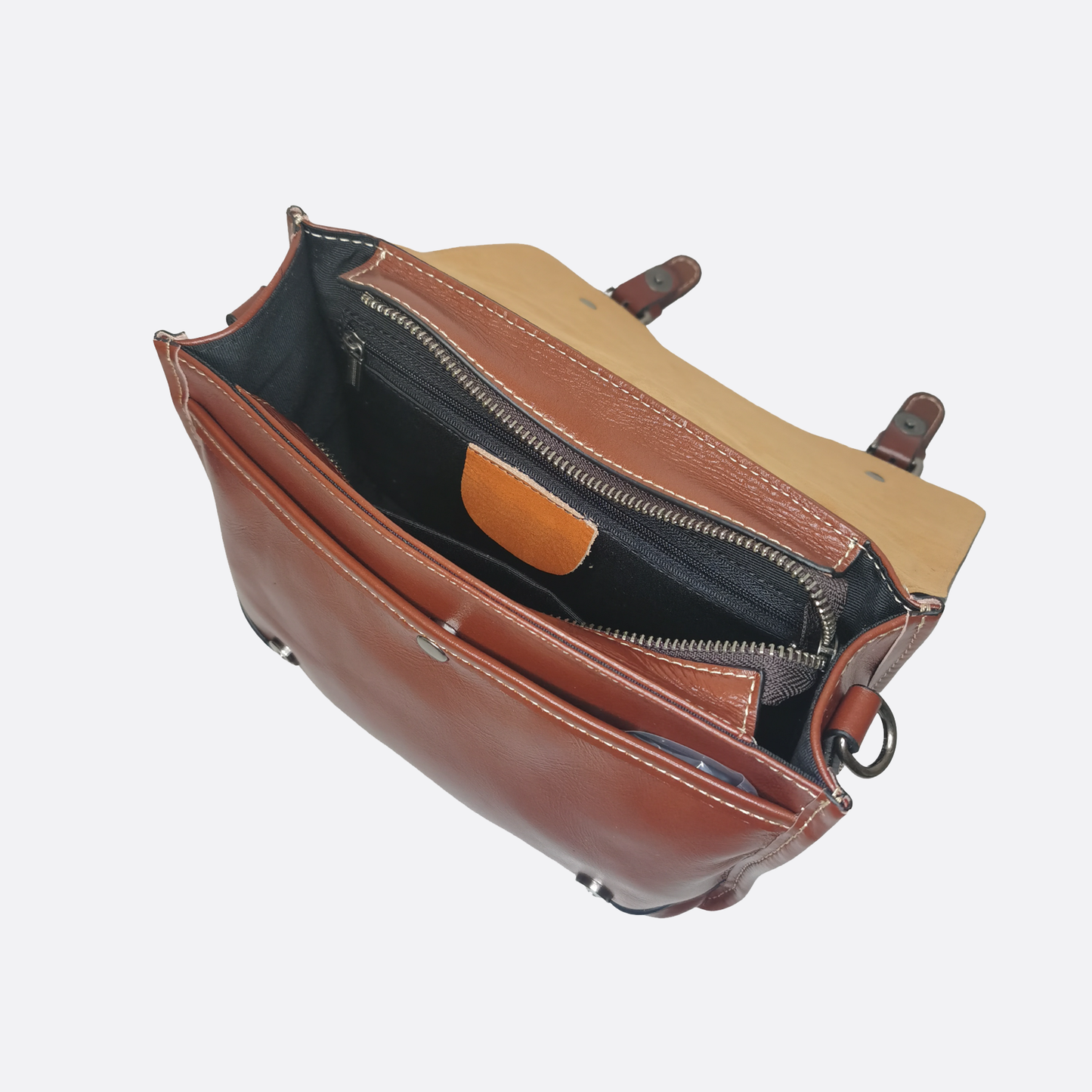 Women's genuine cowhide leather handbag Torba messenger design