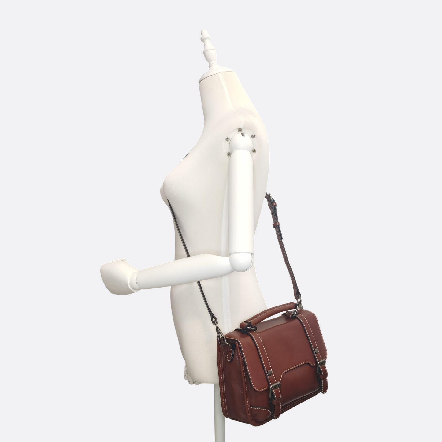 Women's genuine cowhide leather handbag Torba messenger design