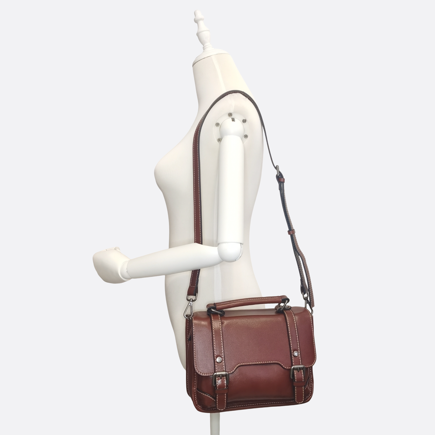Women's genuine cowhide leather handbag Torba messenger design