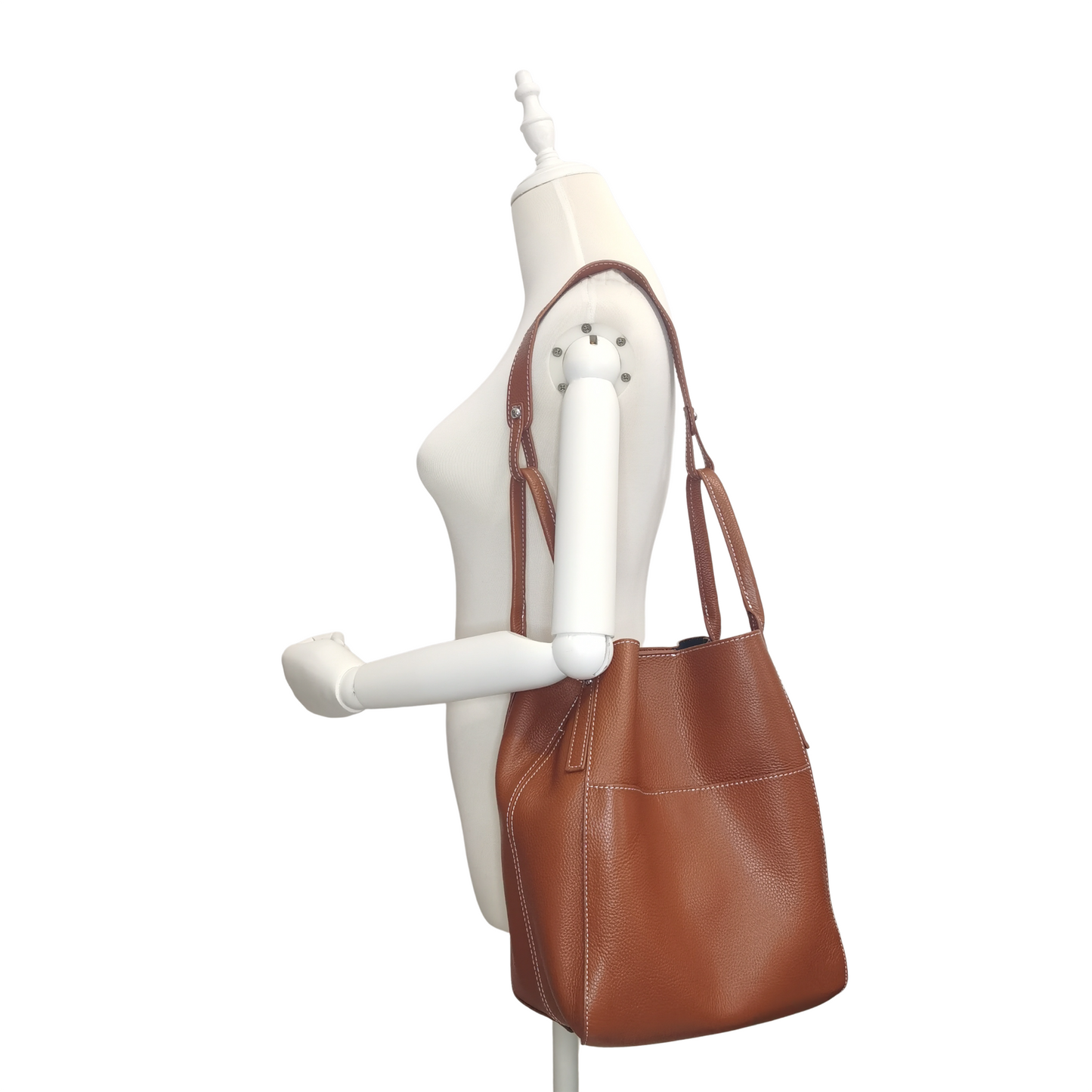 Women's genuine cowhide leather handbag Basket Lock V4 design