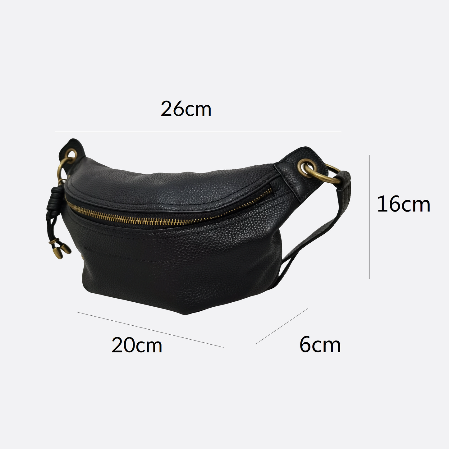 Women's cowhide leather handbag Vesny V2 design waist bag