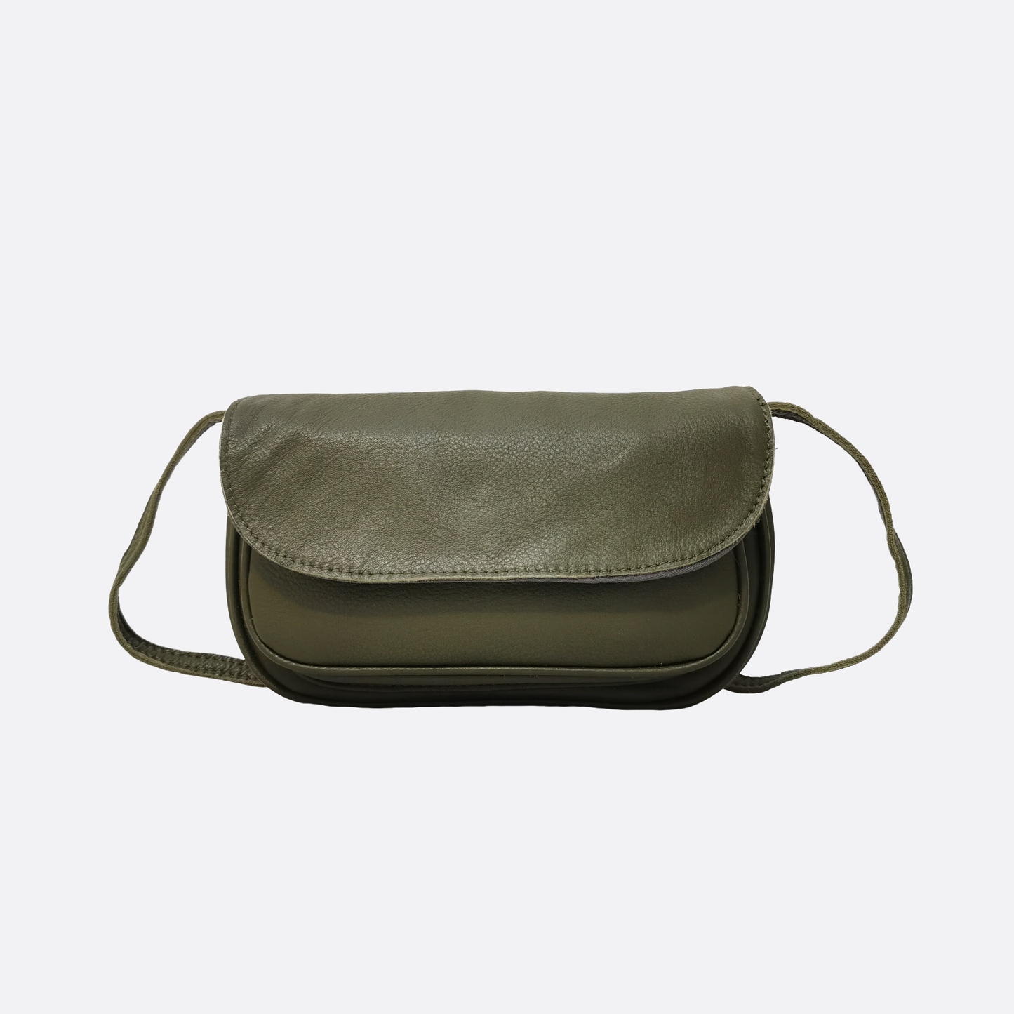 Women's genuine cowhide leather handbag Mini Messenger sling bag